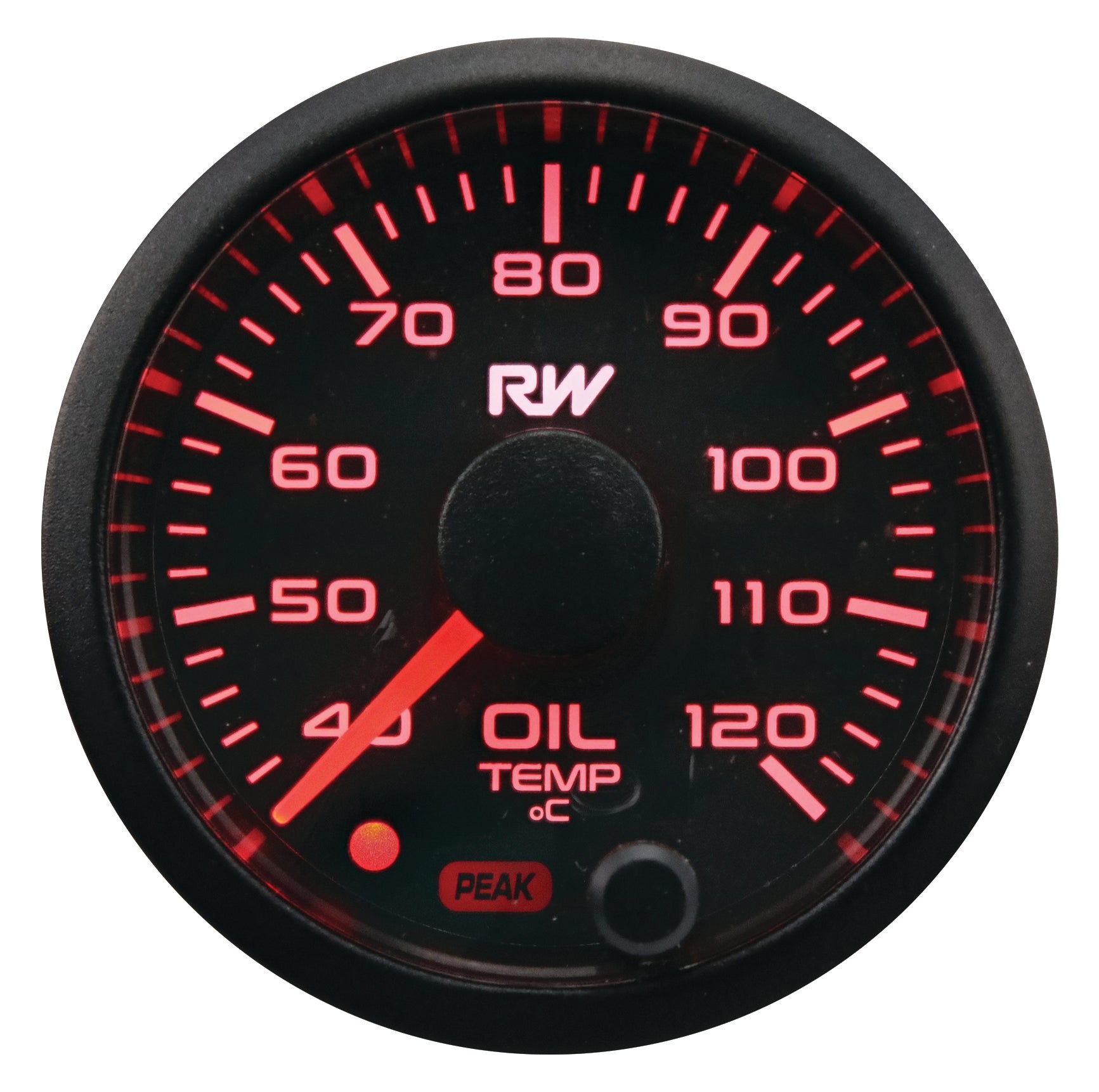 Raceworks 52mm Electronic Oil Temperature Gauge